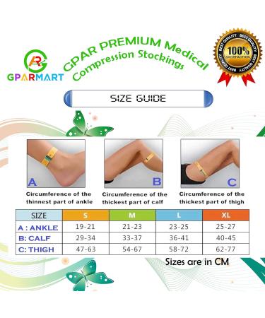GPRAR Premium Class 2 Medical Compression Stockings - 23-32 mmHg Knee-High Lace Unisex Reduce Swelling & Varicose Veins - Large Black - Buy Online on GoSupps.com
