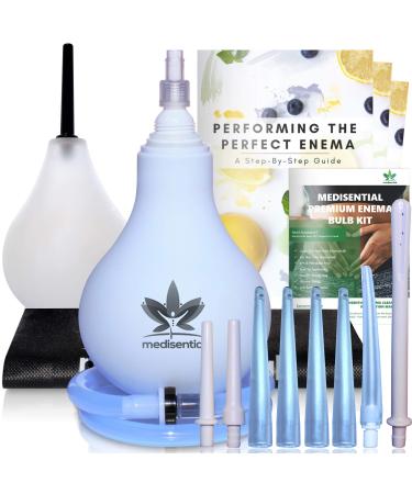 Medisential Enema Bulb Kit  Large 12oz (375ml) + 7oz (207ml) Anal Douche for Women and Men - A Premium Silicone Enema Kit That is BPA & Phthalates Free - Full Instructions and Guide Included. - Buy Online on GoSupps.com
