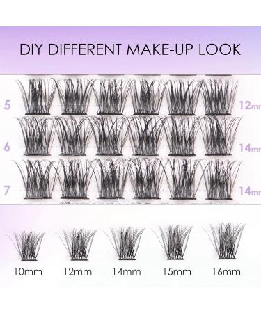 Lash Clusters 72 Pcs Individual Eyelash Extensions Kit 10-16mm Length | Reusable, Soft & Natural False Eyelashes | Thin Band DIY Lash Extension Set for Home Makeup - OP17 - Buy Online on GoSupps.com