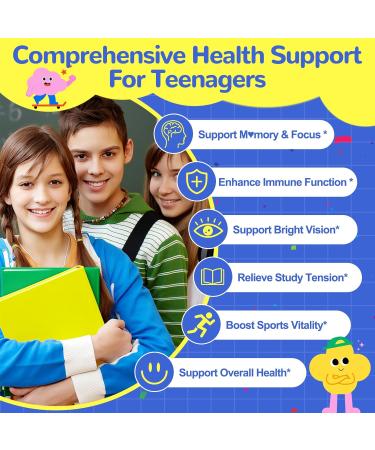 Omega-3 1000MG Gummies for Teen: Natural Omega 3 Fatty Acids Supplement with DHA EPA Vitamin D3 Organic Elderberry Extract - Fish Oil Alternative Support Immune Focus for Teens(120Count) Mango 60 Count (Pack of 2) - Buy Online on GoSupps.com