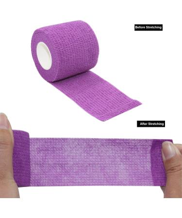 Self Adhesive Bandage Tape - Cohesive Medical Wrap for Athletes & Pets | 1 Inch x 5 Yards | 12 Count - Dark Skin Option - Buy Online on GoSupps.com