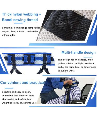 Transfer Walking Gait Belt with Multi Handles- for Patient Care Secure Aide Transfer Sling - Pediatric Elderly Occupational & Physical Therapy (Blue) S - Buy Online on GoSupps.com