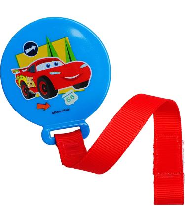 Disney Cars Pacifier Chain Holder - Lightning McQueen Clip BPA Free Custom Name Blue Fabric - Ideal Baby Gift - Buy Online on GoSupps.com