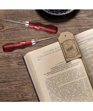Wooden Handle Scratch Awl Set for Leather Craft with Box - Sewing and Repair Tools (4 PCS) - Buy Online on GoSupps.com