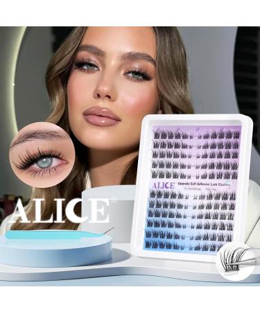 ALICE Self Adhesive Lash Clusters - Natural Reusable Eyelashes | No Glue Needed | 132pcs C Curl Press-On Lashes with Tweezers - DIY Lash Extensions - Buy Online on GoSupps.com