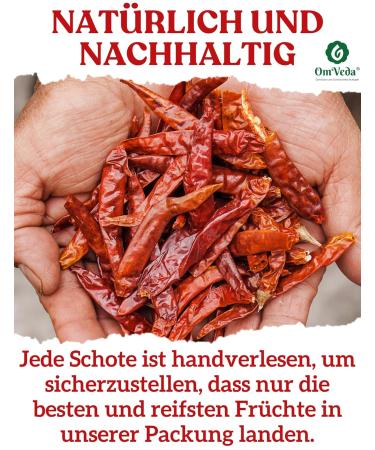 Buy ORGANIC Birds Eye Chili Peppers - Whole Red Dried Chilis Very Hot (Heat Level 9) - 300g | Aroma Protection | International Shipping Available - Buy Online on GoSupps.com