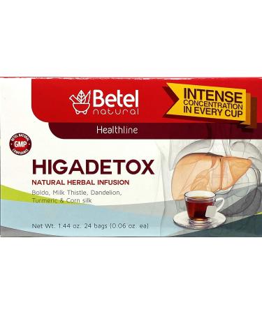 Higadetox Tea by Betel Natural - Liver Detox Support - 24 Tea Bags - Buy Online on GoSupps.com