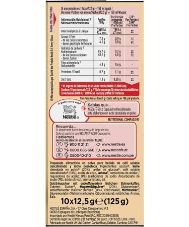 NESCAF Gold Typ Cappuccino Decaffeinated - Sticks (6 x 10 x 12.5g) - Buy Online on GoSupps.com