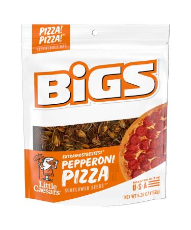 BIGS Little Caesars ExtraMostBestest Pepperoni Pizza Flavored Sunflower Seeds, 5.35 oz