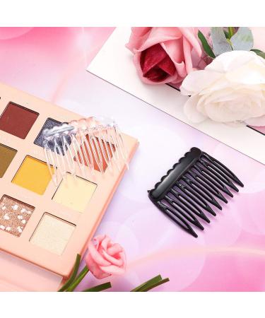 24-Piece Small Plastic French Hair Side Combs for Bridal Wedding Veil - Black/Clear - Buy Online on GoSupps.com