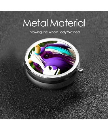 Colorful Cow's Head Round Pill Box | 3 Compartment Travel Organizer - Portable Pill Storage for International Use - Buy Online on GoSupps.com