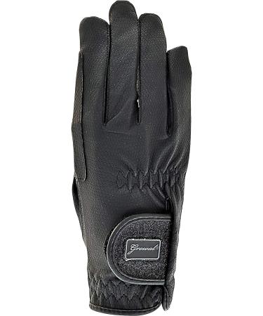 Isabella Synthetic Leather Horse Riding Gloves - Touch Screen Capable, Reinforced Fingers, Expert Fit - Black Medium - Buy Online on GoSupps.com