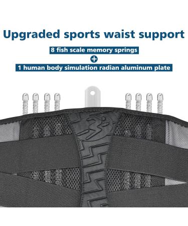 Back Brace Back Support for Men/Women- Adjustable and Breathable Lumbar Support Lower Back Belt for Back Pain Relief with 8 Stays for Herniated Disc Heavy lifting Sciatica XL(waist:45.3''-55.1'') X-Large - Buy Online on GoSupps.com