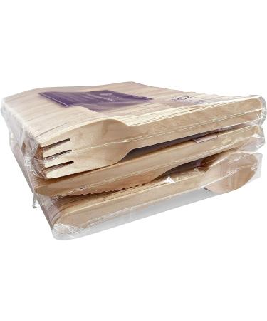 KingSeal Biodegradable Birch Wood Cutlery Forks - 6 Inch, Pack of 100 - Eco-Friendly Disposable Utensils - Buy Online on GoSupps.com