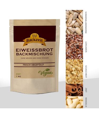 Brothers Protein Bread Baking Mix - Cinnamon Almond | 1kg 90% Less Carbs Diabetic-Friendly Wheat & Rye Free 1.95kg Dough - Buy Online on GoSupps.com