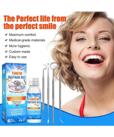 Temporary Tooth Filling Repair Kit with Professional Tools - Tooth Repair Granules for Missing Teeth | Tooth Replacement & Repair - Buy Online on GoSupps.com