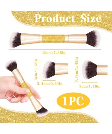 Foundation Makeup Brush Double Ended Makeup Contour Brushes for Blending Liquid Powder Concealer Primer Bronzer Cream Cosmetics Blush Buffering Blending Highlight Contouring - Buy Online on GoSupps.com