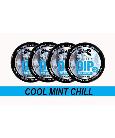Teaza Herbal Energy Pouches - Nicotine & Tobacco-Free Smokeless Alternative - Cool Mint Chill Flavor - 4 Pack, 10 Count Each - Buy Online on GoSupps.com