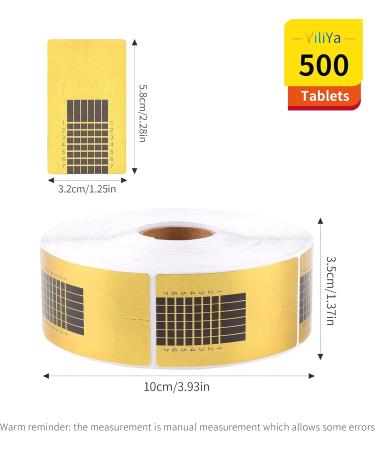 500 Self-Adhesive Nail Stencils for Gel Nails & Extensions - Gold Modeling Stencils | International Shipping - Buy Online on GoSupps.com