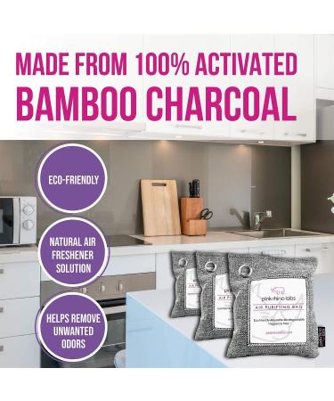 Nature Fresh Moso Bamboo Charcoal Air Purifying Bag - Odor Eliminator for Home & Car - Kid & Pet Friendly - Activated Charcoal by Pink Rhino Labs - Buy Online on GoSupps.com