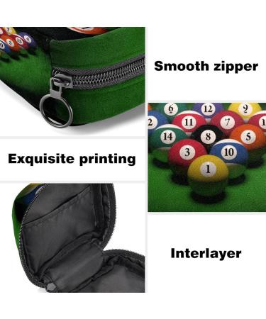 3D Illustration Billiards Napkin Storage Bag | Portable Menstrual Cup & Zipper Bag for Teens & Women - International Shipping Available - Buy Online on GoSupps.com