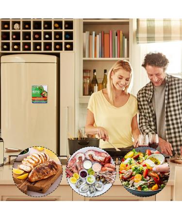 Keto Food Cheat Sheet Magnetic Cookbook Booklet Keto Recipe Book Planning Tool Chart Weight Loss Low Carb Ketogenic Meal Plan Recipes Fridge Reference Guide for Vegetable Meals Fruits - Buy Online on GoSupps.com