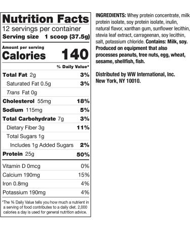 WW Vanilla Protein Booster - 2 SmartPoints - 15.9 oz Whey Protein Powder for Weight Watchers Reimagined - Buy Online on GoSupps.com