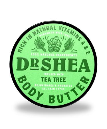 Tea Tree Body Butter Dr Shea Triple Moisturizer 100% Vegan Tattoo Healing Dry Skin Organic Women Men Baby Safe Hair Lotion Face Cream