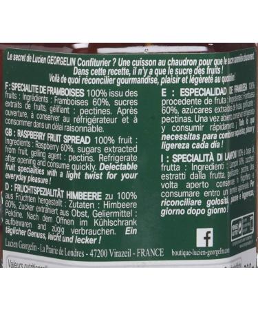  LUCIEN GEORGELIN Lucien Georgelin 100% Fruit Raspberry 300 g - Pack of 6 - Buy Online on GoSupps.com