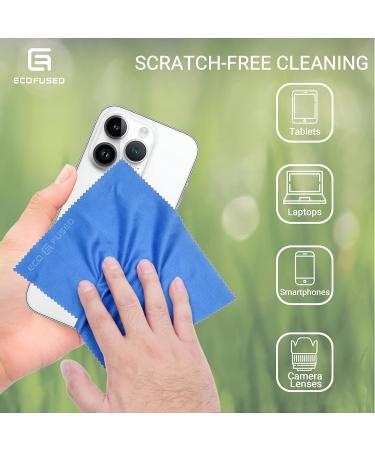Buy Microfiber Cloths 12 Pack - Perfect for Cleaning Glasses Sunglasses Laptops & More - Soft Durable & Effective - Blue/Gray - Buy Online on GoSupps.com
