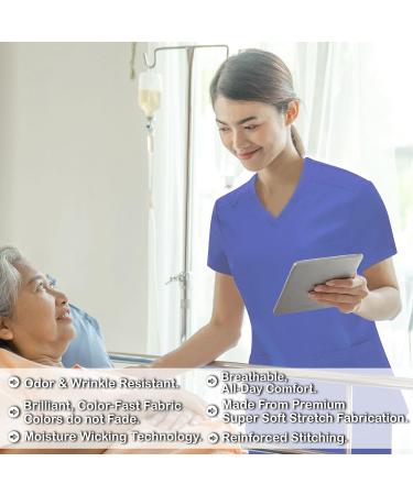 Comfortable and Durable Bahoki Essentials Scrub Set - Ideal for Nurses - Ceil Blue X-Small - Buy Online on GoSupps.com