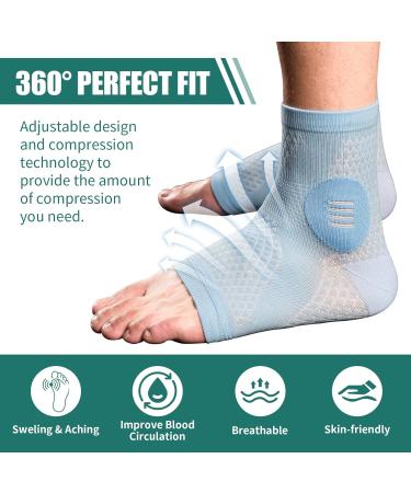 Buy 2 Pairs Neuropathy Socks for Women & Men | X-Large Plantar Fasciitis & Swelling Relief - Comfortable Ankle Brace for Peripheral Neuropathy - Buy Online on GoSupps.com