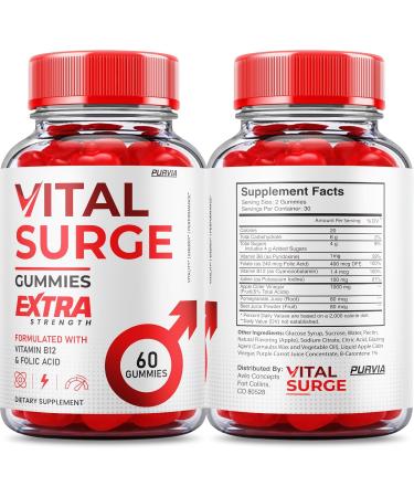 (5 Pack) Vital Surge Gummies - Official Formula - Maximum Strength Vital Surge Gummies Vitalsurge Vitamin Supplement Gummies Advanced Wellness Support Vital Surge Gummies Made in USA (300 Gummies) - Buy Online on GoSupps.com