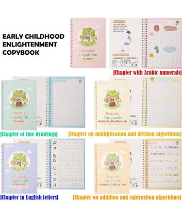 Magical Learning Books for Kids - BDSHUNBF 5 PCs Reusable Handwriting & Drawing Exercise Book with Pen - Buy Online on GoSupps.com