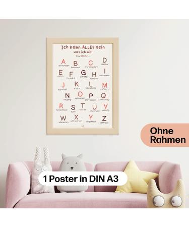 CreativeRobin ABC Affirmation Poster | A3 Educational Decor for Children's Room Daycare & Kindergarten | Inspiring Kids with Positive Traits - Buy Online on GoSupps.com