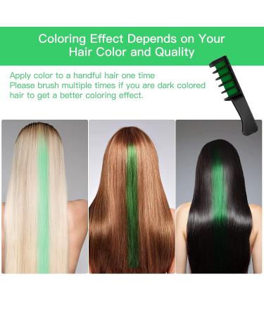 6-Piece Fluorescent Green Hair Criminal Comb Set | Washable Temporary Hair Color Chalk for Kids | Perfect for Carnival Festivals Christmas & Birthday Parties - Buy Online on GoSupps.com