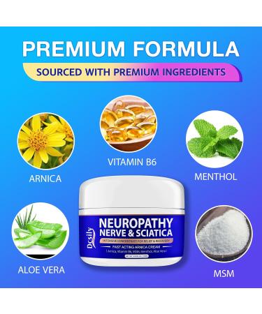 Neuropathy Nerve Relief Cream for Feet & Hands - Arnica & Vitamin B6 Formula for Pain Relief | Nerve Savior for Neuropathy - Buy Online on GoSupps.com