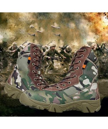 Tactical Military Outdoor Hiking Boots - Camo Green, Size 10 - Buy Online on GoSupps.com
