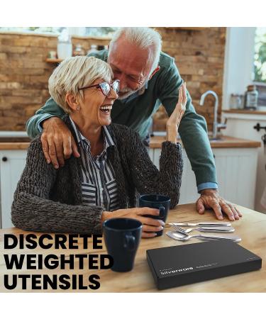 BunMo Weighted Utensils for Tremors and Parkinson's Patients - Heavy Silverware Set for Adaptive Eating - Knife, Fork, Spoon (3 Pieces) - Buy Online on GoSupps.com