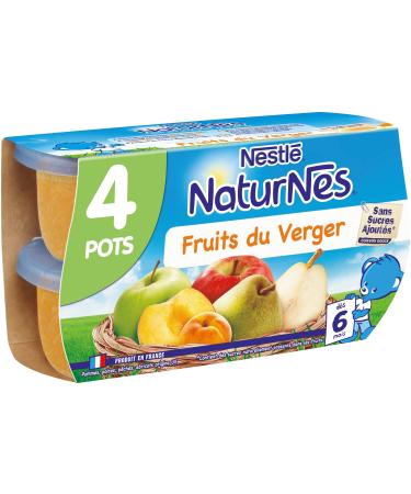 Nestlé NaturNes Orchard Fruit Compotes, 4 x 130g