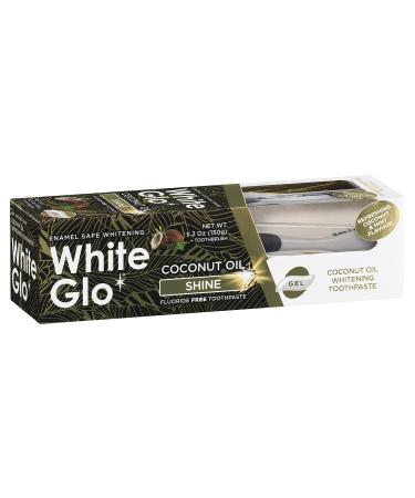 White Glo Coconut Oil Whitening Toothpaste  Refreshing Coconut & Mint Flavour  Fluoride-free Holistic Oral Care  Infused Luxurious Coconut Oil For Sparkling White Teeth and Ultimate Clean - 5.2 Ounces Pack of 1