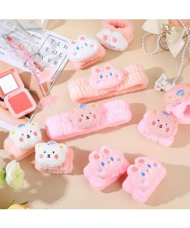 Yuxung 10 Pcs Cute Spa Headband and Wristband Set - Skincare and Makeup Headbands for Girls - Buy Online on GoSupps.com