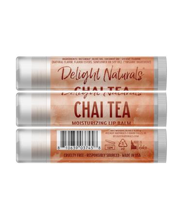 Delight Naturals Coffee Run Lip Balm Gift Set - Creamy Coffee Chai Tea and Vanilla Bean - Buy Online on GoSupps.com