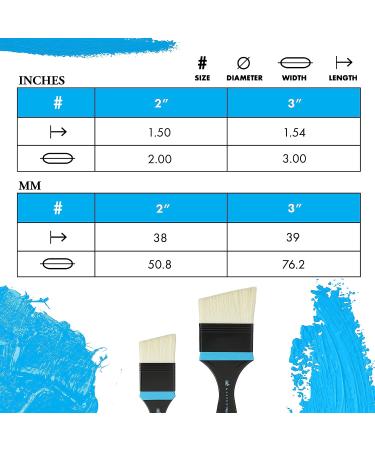 Princeton Aspen 3 Inch Synthetic Angular Mottler Brush for Acrylic & Oil | Series 6500 | Indoor/Outdoor | Glare-Free - Buy Online on GoSupps.com