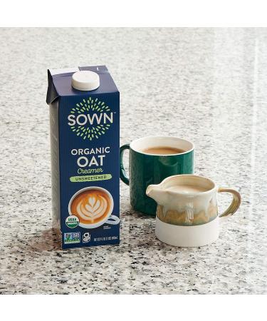 SOWN Organic Oat Creamer Unsweetened - Barista Oat Milk Non Dairy Coffee Creamer - 32oz (Pack of 3) - Buy Online on GoSupps.com