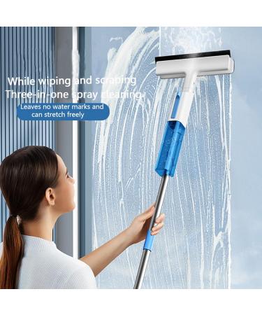 KERLI Double-Sided Spray Window Cleaner Spray Window Cleaning Brooms Dual Side Mist Detachable Assembly Glass Cleaning Mop for Indoor Outdoor High Window - Buy Online on GoSupps.com