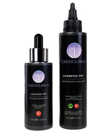 CALVICLINICA Professional Trichological Treatment for Hair Loss Anti-Hair Loss Women Men Shampoo PRT+ LOTION PRT Prevention Hair Loss Regrowth Stimulator 3 Months Supply