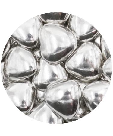 Buy 0.5kg Silver Heart Chocolate Dragees | Premium Wedding & Baptism Guest Gifts | International Shipping - Buy Online on GoSupps.com