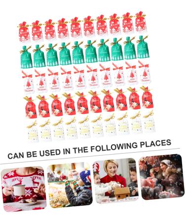 SEWOART 50pcs Christmas Drawstring Bag Bags Christmas Bundle Pocket Christmas Bag Food Storage Bag - Buy Online on GoSupps.com