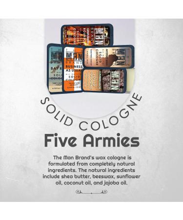 Solid Cologne Set of 5 with Bay Rum Solid Cologne Bourbon Solid Cologne Business As Usual Lumberjack and Mysetry Man Cologne - Solid Cologne Sampler Set (Five Armies - 5 Pack - 0.75 oz each) - Buy Online on GoSupps.com